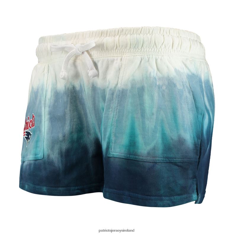 Patriots Jersey Women FOCO Navy/White Dip-Dye Crop Pullover Hoodie & Shorts Set 8226D2358 Clothing