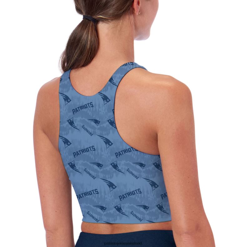 Patriots Jersey Women Certo Charcoal High Neck Midi Bra 8226D2881 Clothing