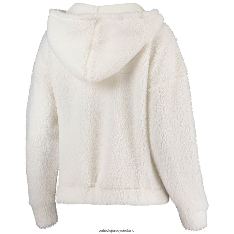 Patriots Jersey Women Concepts Sport Cream Fluffy Hoodie Top & Shorts Set 8226D2851 Clothing