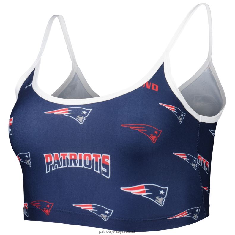 Patriots Jersey Women Concepts Sport Navy Breakthrough Allover Knit Lounge Bralette 8226D2883 Clothing