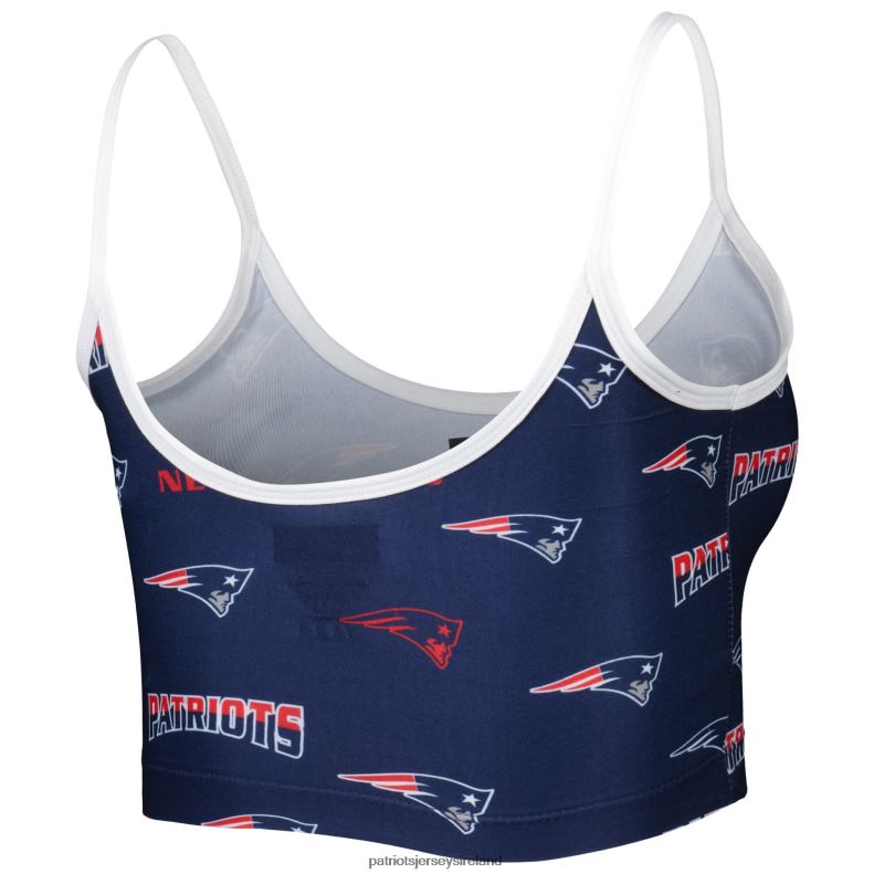 Patriots Jersey Women Concepts Sport Navy Breakthrough Allover Knit Lounge Bralette 8226D2883 Clothing