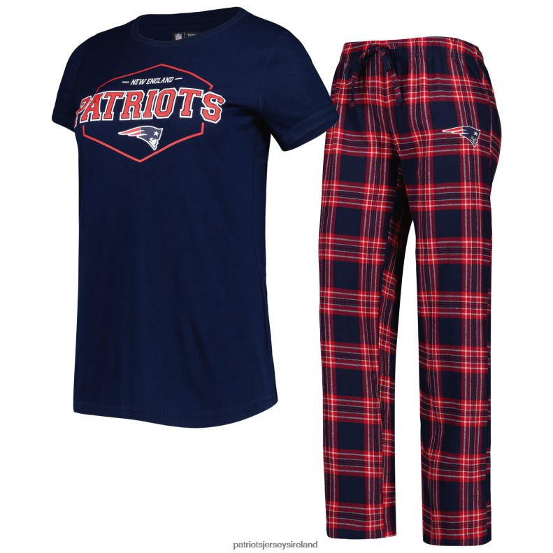 Patriots Jersey Women Concepts Sport Navy/Red Badge T-Shirt & Pants Sleep Set 8226D2853 Clothing