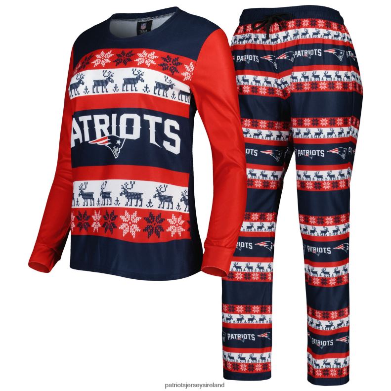 Patriots Jersey Women FOCO Navy Holiday Ugly Pajama Set 8226D2873 Clothing