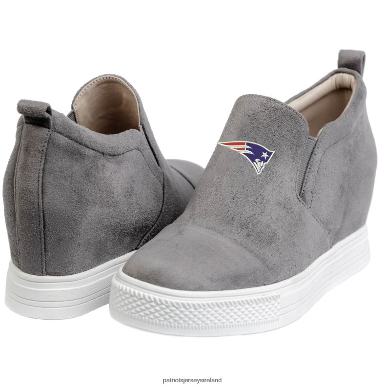 Patriots Jersey Women Cuce Gray Snap Slip-On Shoes 8226D2236 Footwear