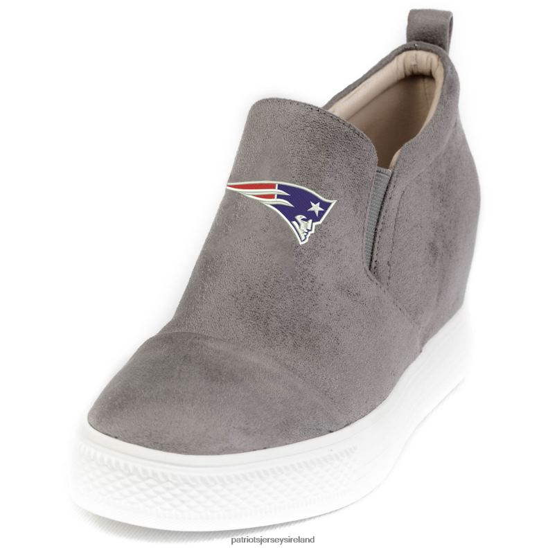 Patriots Jersey Women Cuce Gray Snap Slip-On Shoes 8226D2236 Footwear