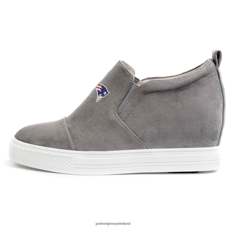 Patriots Jersey Women Cuce Gray Snap Slip-On Shoes 8226D2236 Footwear
