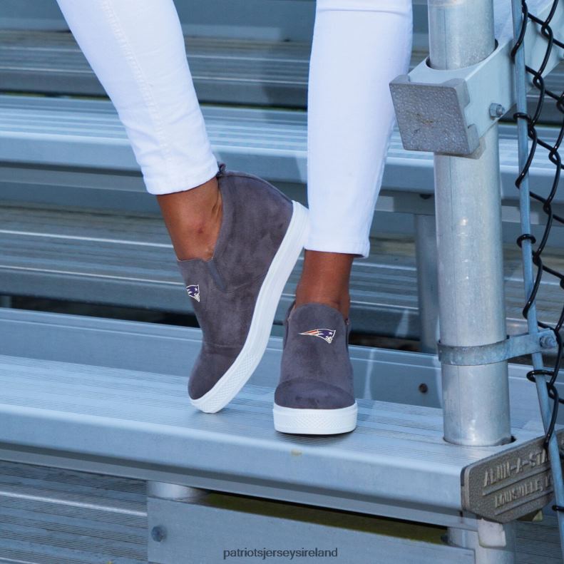 Patriots Jersey Women Cuce Gray Snap Slip-On Shoes 8226D2236 Footwear