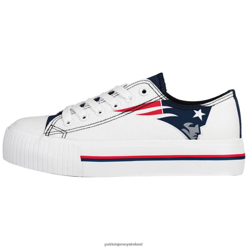 Patriots Jersey Women FOCO Platform Canvas Shoes 8226D2247 Footwear