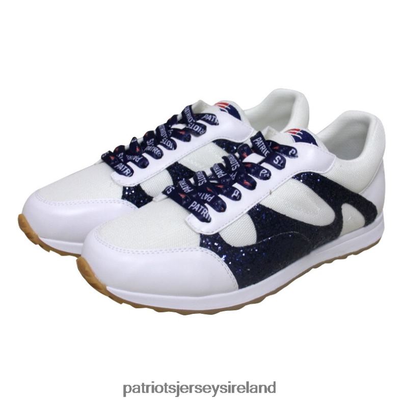 Patriots Jersey Women Cuce White Glitter Sneakers 8226D2235 Footwear
