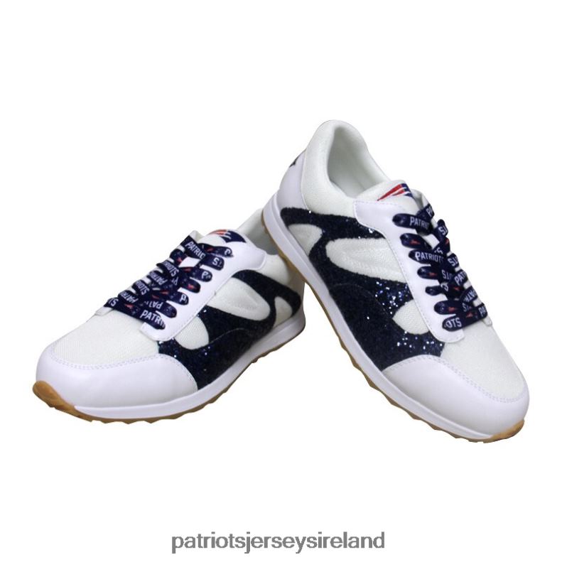 Patriots Jersey Women Cuce White Glitter Sneakers 8226D2235 Footwear
